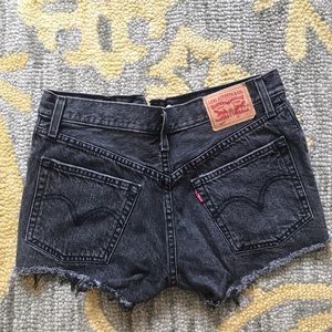 Levi’s black denim shorts